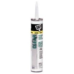 DAP 10.1 oz Cartridge Clear Butyl Rubber Caulk -30 to 200°F Operating Temp, 10 min Tack Free Dry Time 7079818388 - 02572576