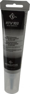 Momentive Performance Materials 2.8 oz Tube Black RTV Silicone Joint Sealant 400°F Max Operating Temp, 20 min Tack Free Dry Time, Series RTV100 RTV103 3TG - 06904619