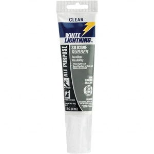 White Lightning 3 oz Cartridge Clear RTV Silicone Joint Sealant -80 to 400°F Operating Temp, 30 min Tack Free Dry Time, 24 hr Full Cure Time W11121005 - 62513775