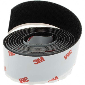 Value Collection 1" Wide Adhesive Backed Hook Roll Continuous Roll, Black BD-KP83773 - 53603841