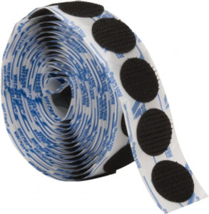 Velcro VELCOIN Hook 100 Piece 3/4" Adhesive Backed Hook Dots Packaged Pieces, Black 213023 - 67128041