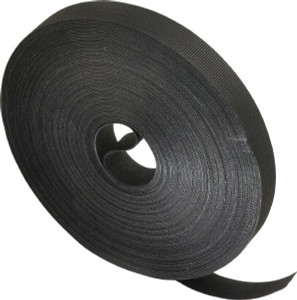 Velcro QWIK Tie Tape 3/4" x 25 Yd Self Fastening Tie/Strap Hook & Loop Roll Continuous Roll, Black, Printable Surface 158785 - 72974041