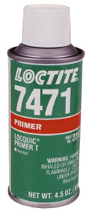 Loctite 4.5 Fluid Ounce Aerosol, Amber, Liquid Primer Series 7471, Hand Tool Removal 135337 - 00202309