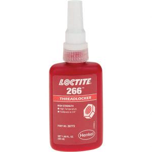 Loctite 50 mL, Red, High Strength Threadlocker Series 266 232329 - 72013725