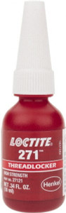Loctite 10 mL Bottle, Red, High Strength Liquid Threadlocker Series 271, 24 hr Full Cure Time, Hand Tool, Heat Removal 135380 - 88544911