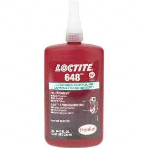 Loctite 250 mL, Red, High Strength Retaining Compound Series 648 1835918 - 95242418