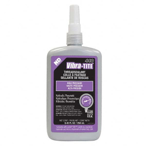 Vibra-Tite 250 mL Bottle, Purple, Pneumatic - Hydraulic Thread Sealant Series 440, 24 hr Full Cure Time, Hand Tool Removal 44025 - 68991991