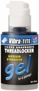 Vibra-Tite 35 mL Bottle, Blue, Medium Strength Gel Threadlocker Series 125, 24 hr Full Cure Time, Hand Tool Removal 12535 - 71435770