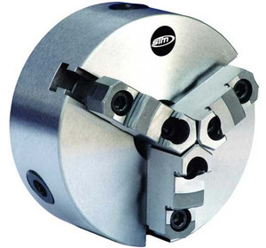 STM 12" 3 Jaw Cast Iron Scroll Chucks, 2pc Hard Reversible Jaws, Plain Back - 4440725