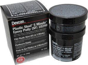 Devcon 1 Lb Pail Two Part Epoxy 5 min Working Time, 2,026 psi Shear Strength, Series Plastic Steel 10240 - 00261065