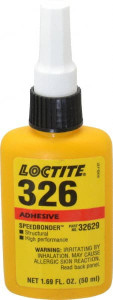 Loctite 50 mL Bottle Structural Adhesive 1 min Working Time, 2,200 psi Shear Strength, Series 326 135402 - 88545447