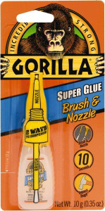 Gorilla Glue 0.35 oz Bottle Clear Super Glue 24 hr Full Cure Time, Bonds to Most Surfaces 7500101 - 41264698
