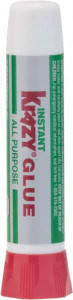 Krazy Glue 0.07 oz Tube Clear Instant Adhesive 1 min Working Time, Bonds to Ceramic, Leather, Metal, Plastic, Porcelain, Rubber, Vinyl & Wood KG517 - 83665885