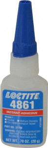 Loctite 0.70 oz Bottle Clear Instant Adhesive Series 4861, 20 sec Fixture Time, 24 hr Full Cure Time, Bonds to Metal & Plastic 518485 - 74811803