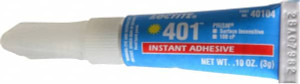 Loctite 0.11 oz Tube Clear Instant Adhesive Series 401, 15 sec Working Time, 24 hr Full Cure Time, Bonds to Plastic & Rubber 233641 - 90057118