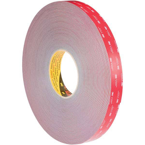 3M Double Sided Tape, Material Family: Foam, Length Range: 36 yd. - 71.9 yd., Width (Inch): 1/2, Adhesive Material: Acrylic, Thickness (mil): 45.0000, Material Type: Foam 7100171934 - 97790083