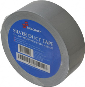 Ability One 60 Yd x 2" x 9 mil Gray Polyethylene Cloth Duct Tape Rubber Adhesive, Series 5640 5640001032254 - 02705366