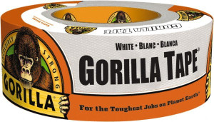 Gorilla Tape 10 Yd x 1-7/8" x 17 mil White Cotton/Polyester Blend Cloth Duct Tape Rubber Adhesive, 32 to 150°F 6010001 - 37065455