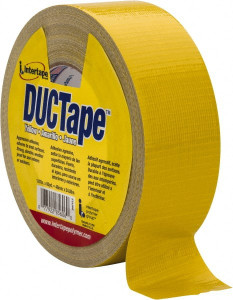 Intertape 55m x 2" x 9 mil Yellow Polyethylene Cloth Duct Tape Rubber Adhesive, 18 Lb Tensile Strength, 32 to 160°F, Series AC20 20C-Y-2 - 53475562