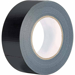 Value Collection 60 Yd x 2" x 8.7 mil Black Polyethylene Cloth Duct Tape Rubber Adhesive, 19 Lb Tensile Strength, 23 to 104°F, Series 308D 308D4855BL - 97043756