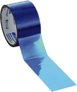 Caplugs 1/8" Wide x 72 Yd Long x 3 mil Blue Polyester Film High Temperature Masking Tape Silicone Adhesive, Series PC900125 SH-47894 - 33523507