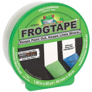 FrogTape CF 120 FrogTape Painters Tape Multi-Surface, Green, 5.7 mil, 48mm x 55m, 1 Roll 157900 - 66417528