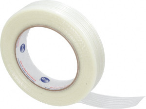 Intertape 1" x 60 Yd Natural (Color) Rubber Adhesive Strapping Tape Polyethylene Film Backing, 4 mil Thick, 100 Lb Tensile Strength, Series RG300 RG300.41 - 00323105