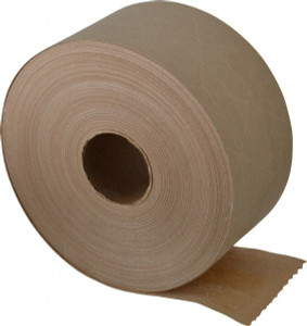 Made in USA 3" x 375 ft. White Water Activated Adhesive Sealing Tape Paper Backing, 6 mil Thick, 60 Lb Tensile Strength, Series SPIN3 SPIN3 - 00320473