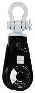 Value Collection 17, 600 Lbs. Load Limit, Side Release Snatch Block Single Sheave, 6 Inch Outside Diameter, Wire Rope, 5/8 Inch, 3/4 Inch Diameters, Steel, Painted Finish 109126 - 67327064