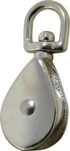 Value Collection Swivel Eye Single Sheave Pulley Sheave, 1-1/2 Inch Outside Diameter, Fibrous Rope, 5/16 Inch Diameter, Gray Iron, Zinc Plated Finish 205-1-1/2 - 67329045