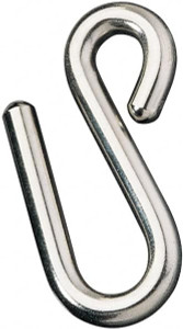 Ronstan 15/32" Opening, 316 Stainless Steel Electropolished S-Hook 1,320 Lb Capacity, 7/16" ID, 5/16" Wire, 3" OAL RF49 - 02066199