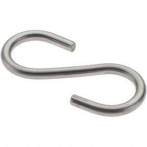 Value Collection 10 Qty 1 Pack 304 Stainless Steel Uncoated S-Hook 26 Lb Capacity, 0.148" Wire, 2" OAL BD-A662026 - 53590113