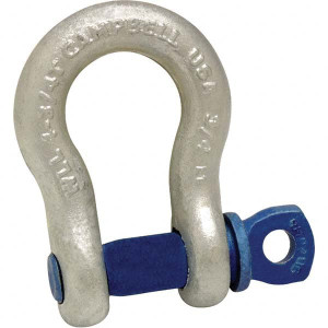 Campbell Shackles, Nominal Chain Size: 1-3/8, Load Limit (Ton): 13.50, Type: Anchor, Pin Type: Screw, Material: Carbon Steel, Jaw Inside Height (Inch): 5-1/4 5412235 - 32991796