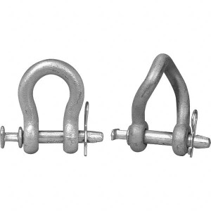 Campbell Shackles, Nominal Chain Size: 7/8, Load Limit (Ton): 8.00, Type: Short Body Twisted Clevis, Pin Type: Bolt, Material: Forged Alloy Steel, Load Capacity (Lb.): 16000 T3899913 - 57711475