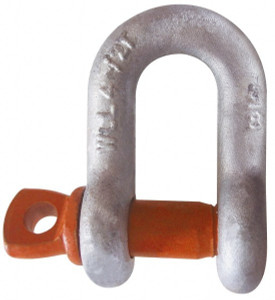 CM 5/8" Nominal Chain Size, 4.5 Ton Carbon Steel Screw Chain Shackle 27/32" Diam, 3/4" Pin Diam, 1-1/16" Wide Inside Jaw, 1-1/16" Inside Width M751G - 64618440