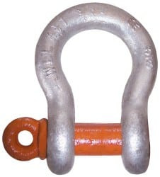 CM 5/8" Nominal Chain Size, 5 Ton Alloy Steel Screw Anchor Shackle 27/32" Diam, 3/4" Pin Diam, 1-1/16" Wide Inside Jaw, 1-1/2" Inside Width M651AG - 64618986