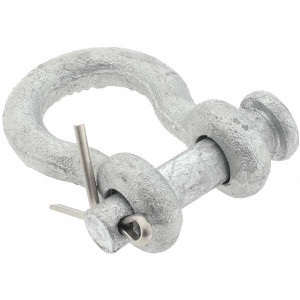 Value Collection 5 Qty 1 Pack 1/4" Nominal Chain Size, 0.5 Ton Steel Round Anchor Shackle BDC188104 - 80939945
