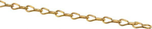 Made in USA 0.034" Diam Brass Single Jack Chain 2 Lb Load Limit, 40 Links per Foot, #20 54518 - 67775064