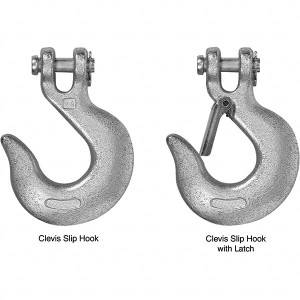 Campbell 1/4" Chain Diam, 43 Chain Grade Clevis Hook 2,600 Lb Capacity, 7/16" ID, 3/8" Pin Diam, 1" Hook Throat, 4-1/4" OAL, 2-3/16" Hook Width T9401424 - 99000788