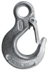 CM 5,400 Lb Capacity, Chain Grade 43, Steel Eye Hook 0.87" Hook Throat, 3.17" Reach, 3/4" Eye ID, 3/8" Chain Diam, 4.56" OAL, Heat Treated 75343 - 35561323