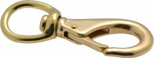 Value Collection 3-3/4" Long Swivel Eye Boat Snap Solid Brass with 1/2" Snap Opening 67790840 - 67790840