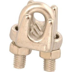 Campbell Wire Rope Hardware & Accessories, Type: Wire Rope Clip, For Rope Diameter: 1/8 (Inch), Thread Size: 1/8, Finish/Coating: Polished, Type: Wire Rope Clip, Material: Stainless Steel T7633002 - 72413925