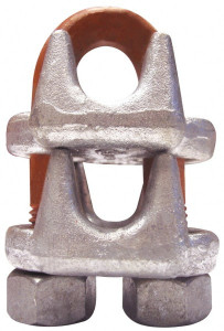 CM 1" Piggyback Wedge Socket Clip 3/4-10, 1.88" Between Centers, Galvanized M254D - 34961425