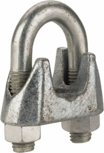Value Collection 1" Wire Rope U-Bolt Clip Malleable Iron, Galvanized 20960 - 07846645