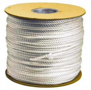 Value Collection 500 ft. Length Nylon Solid Braid Rope 1/8" Diam, 39 Lb Capacity WS-MH-FIBR-131 - 45901618