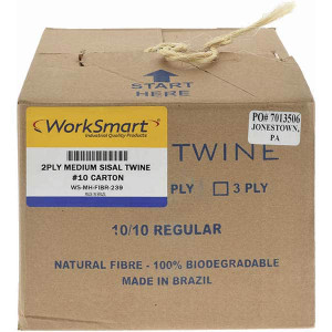 Value Collection 2 Ply, Sisal Twine Tube 312 Lbs. Breaking Strength, Natural (Color), 147 Ft. per Lb., 1,470 ft. Length WS-MH-FIBR-239 - 45890811