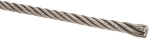 Value Collection 3/8" Diam, Steel Wire Rope 15,100 Lb Breaking Strength, 6 x 37 IWRC WS-MH-WIRE-058 - 45701497
