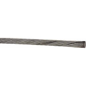 Value Collection 3/16" Diam, Aircraft Cable 4,700 Lb Breaking Strength, 1 x 19 Single Strand WS-MH-WIRE-005 - 89489132