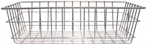 Marlin Steel Wire Products 12" Deep, Rectangular Steel Wire Basket 1-3/8" Perforation, 18" Wide x 5" High 00-150-12 - 70699905