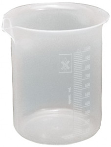 Dynalon Labware 100 ml Polypropylene Griffin-Style Beaker 5 ml Graduation, 2" Diam x 2-53/64" High 222075-0100 - 65361875